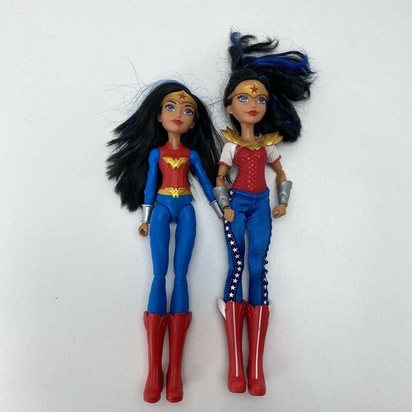2 Mattel DC Comics Super Hero Girls Wonder Woman 12" Action Figure Doll 2015-16 - Picture 1 of 4